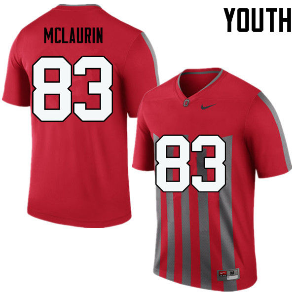 Youth Ohio State Buckeyes #83 Terry McLaurin College Football Jerseys Game-Throwback